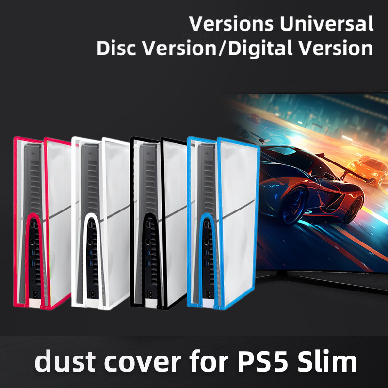 Gaming Accessories Pack - ฝาครอบกันฝุ่นสำหรับคอนโซลบาง PS5อุปกรณ์เสริมกระเป๋ากันฝุ่นเคสโปร่งใสกันฝุ่นสำหรับเล่นเกมรุ่นดิสก์และรุ่นดิจิทัล