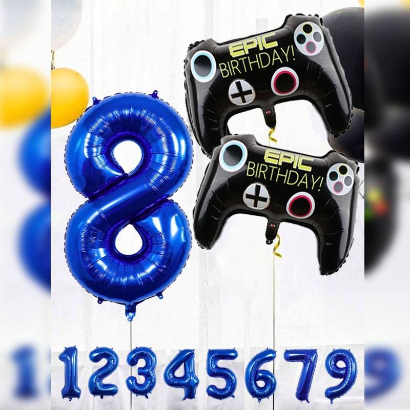 Gaming Accessories Room - 3 ชิ้นวิดีโอเกม Party Supplies ชุดเด็กทารกวันเกิดตกแต่ง Happy