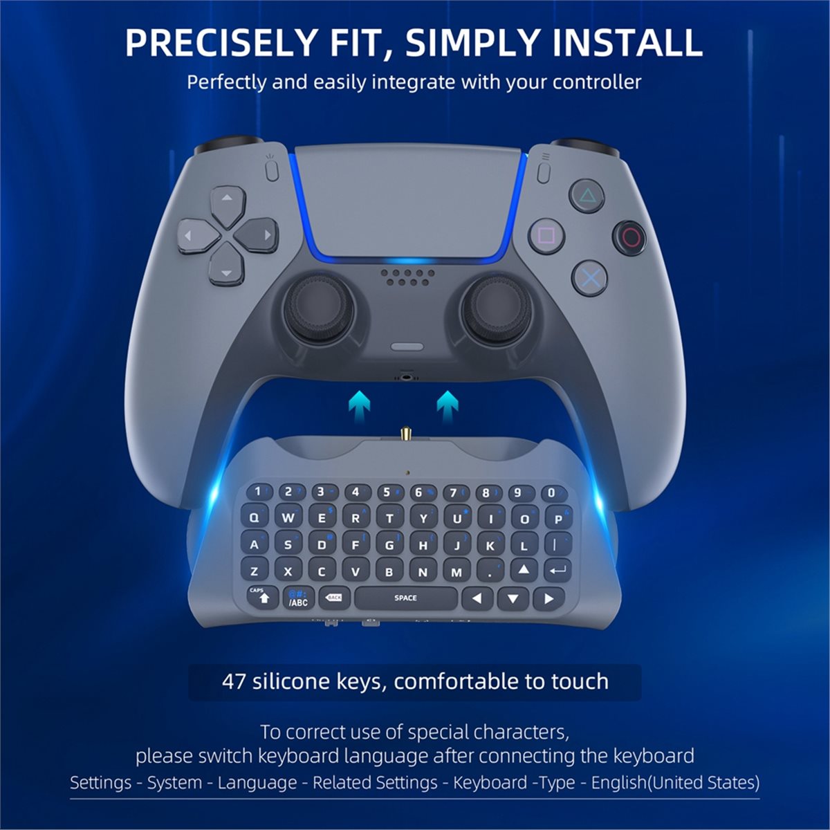 Gaming Accessories White - กู๊ดไอเดีย 3.5 มม.คีย์บอร์ดไร้สายสำหรับเล่นเกม 3.0 คอนโทรลเลอร์แพดสำหรับ PS5