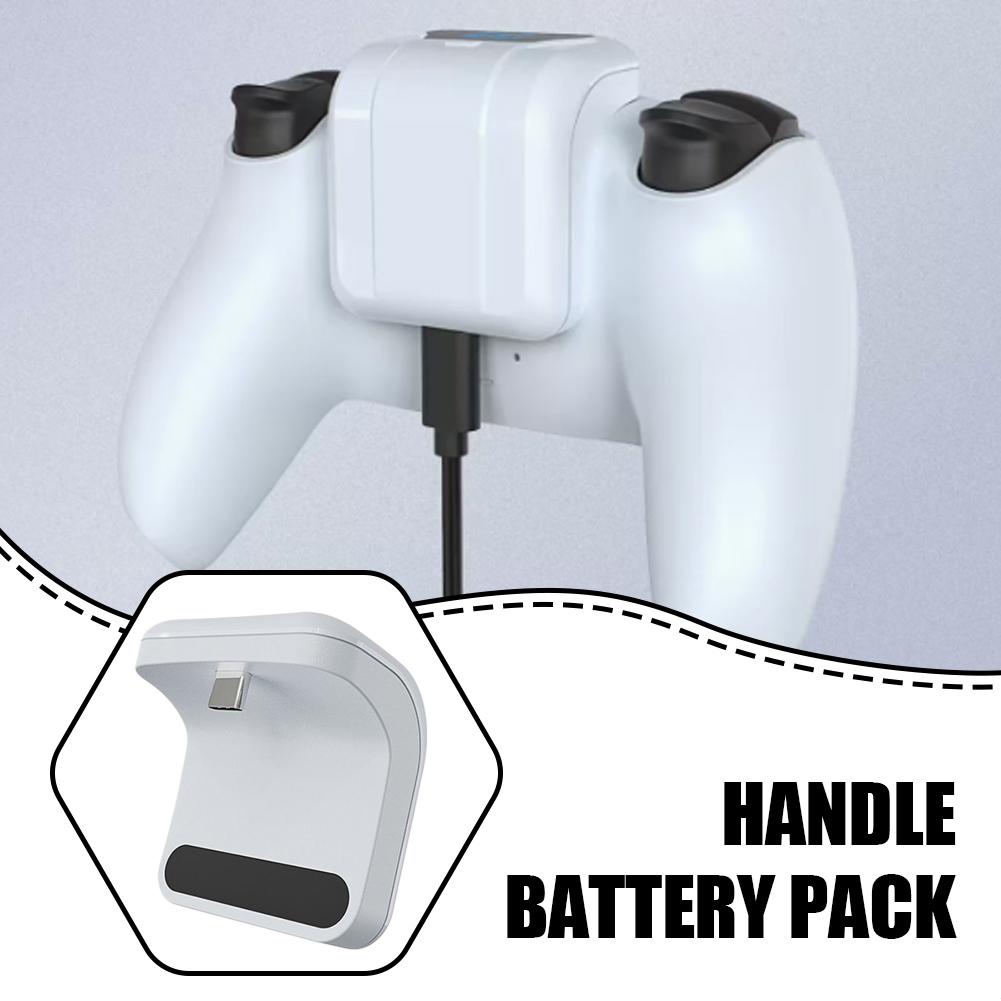 Gaming Accessories Pack - แบตเตอรี่ไร้สายสำหรับคอนโทรลเลอร์ PS5 แบบชาร์จได้ คลิปหนีบด้านหลัง เพิ่มพลังงาน แบตสำรองสำหรับเกมแพด