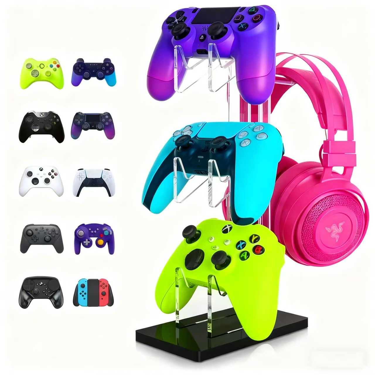 Gaming Accessories Vr - ที่วางคอนโทรลเลอร์และขาตั้งหูฟังแบบ 2/3 ชั้น สำหรับ PS4 PS5