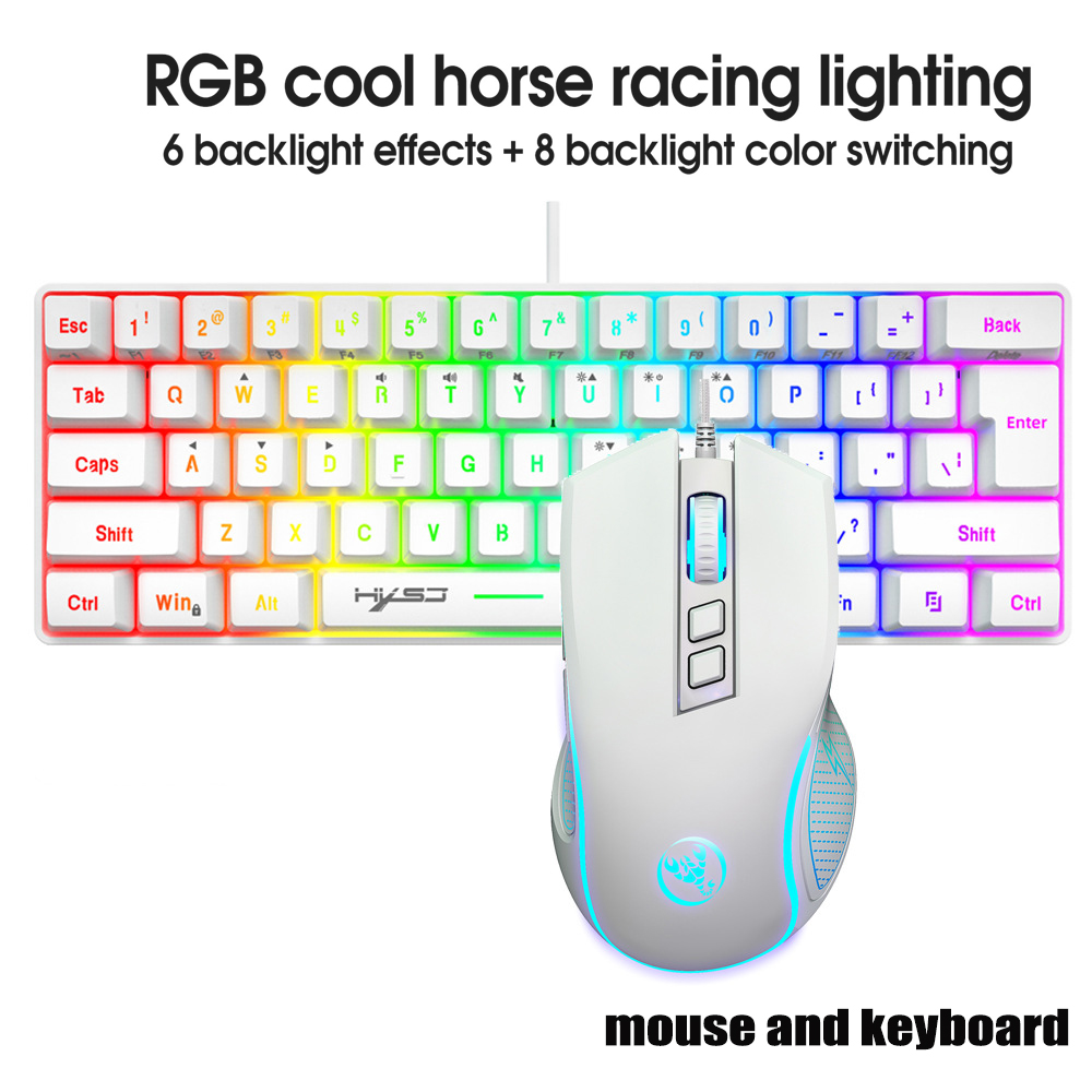 Gaming Accessories Combo - ชุดคีย์บอร์ดและเมาส์ Teclados Kit Gamer คีย์บอร์ดคอมโบ 60%
