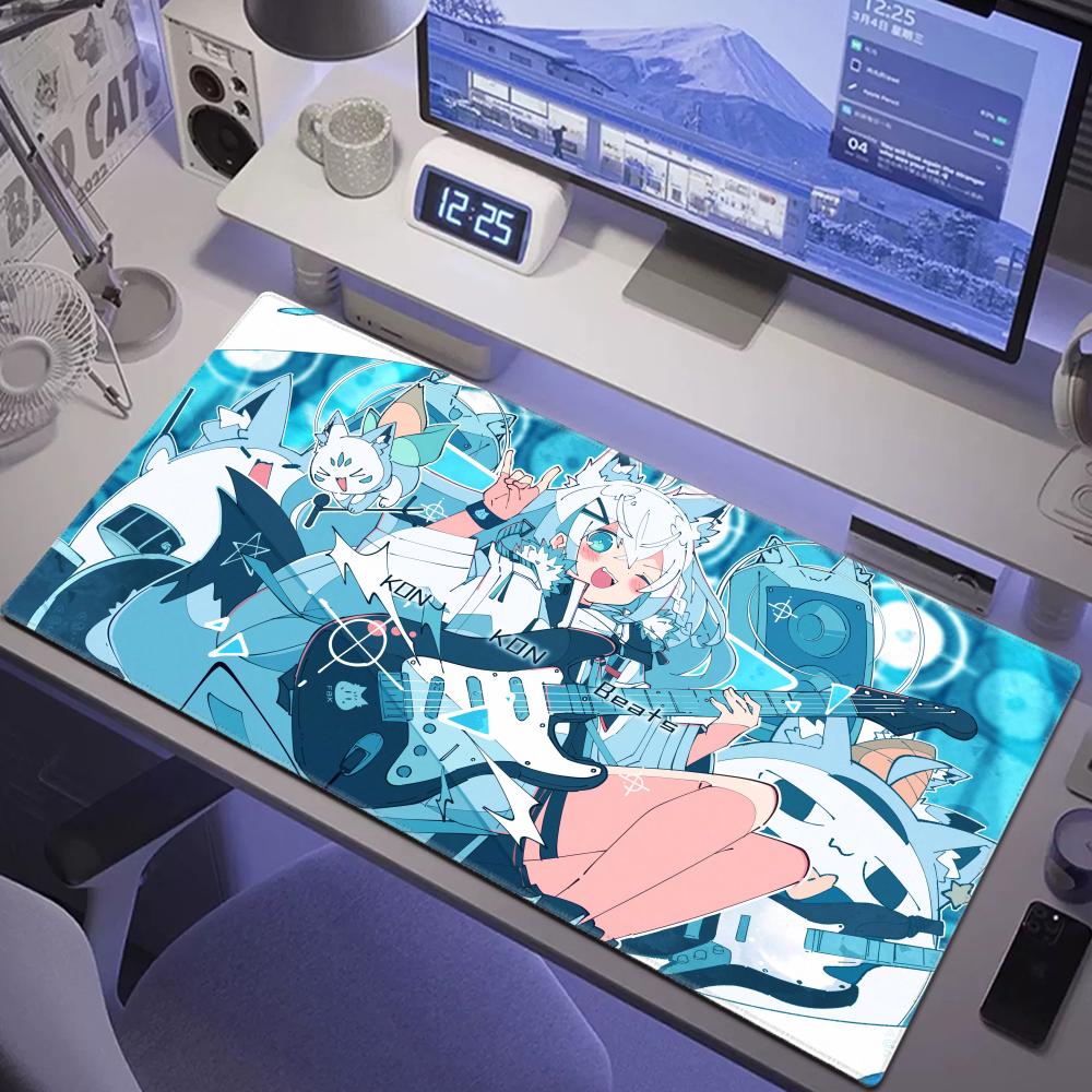 Gaming Accessories White - Shirakami Fubuki Mouse Pad แล็ปท็อป Hololive