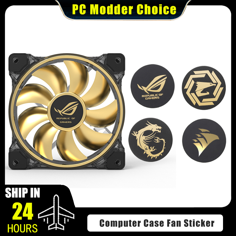 Gaming Accessories Room - พัดลมคอมพิวเตอร์สติกเกอร์โลโก้, ROG MSI AORUS Corsair ป้าย