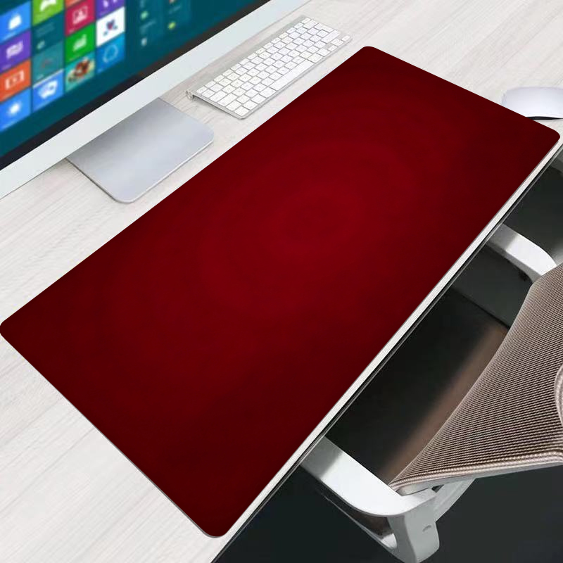 Gaming Accessories White - แผ่นรองเมาส์สีแดงสำหรับสำนักงาน ขนาดใหญ่ 90x40 ซม. ทำจากยาง อุปกรณ์เสริมสำหรับเล่นเกม