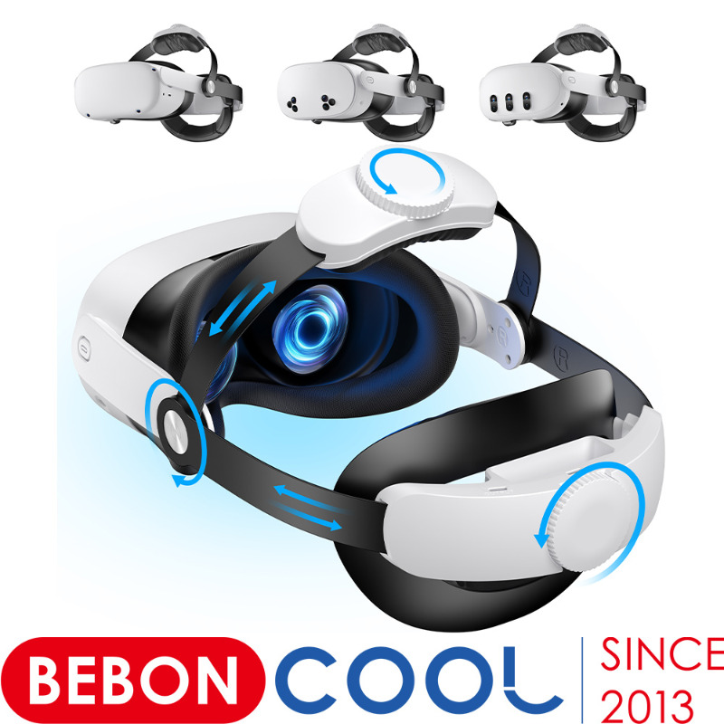 Gaming Accessories Vr - BEBONCOOL สายรัดศีรษะแบบปรับได้สำหรับเควส 3/2 VR สวมใส่สบายชุดหูฟังอีลิทสแตรปสำหรับเมตาเควส 3S