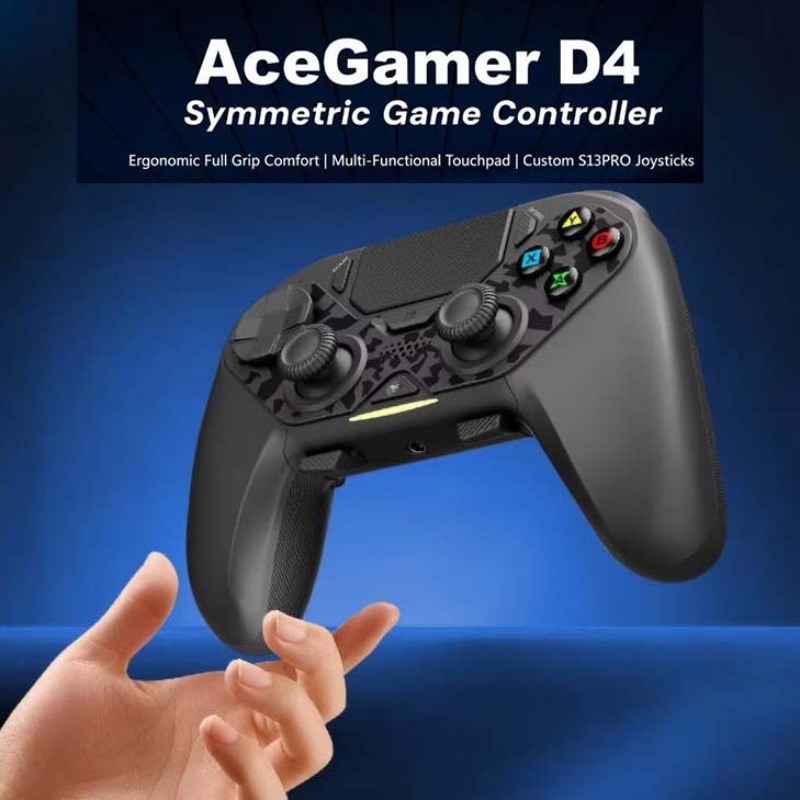 Gaming Accessories For Android - คอนโทรลเลอร์ไร้สาย AceGamer D4 สำหรับ Steam แบบซิมเมตริก