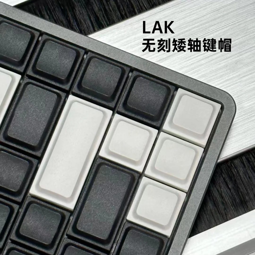 Gaming Accessories White - ชุดคีย์แคป LAK Low Profile แบบไม่แกะสลัก สีดำ