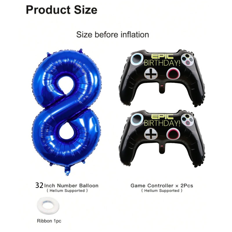 3 ชิ้นวิดีโอเกม Party Supplies - Gaming Accessories Room บทวิจารณ์และราคา