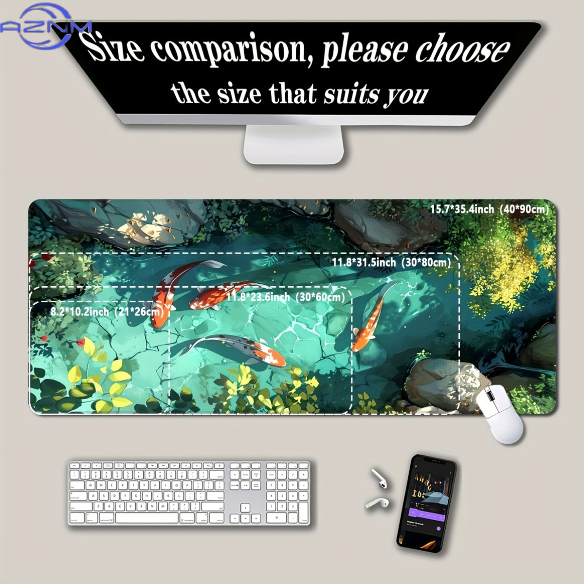 แผ่นรองเมาส์เกมมิ่งลายปลาคาร์ฟ - Gaming Accessories Officeworks บทวิจารณ์และราคา