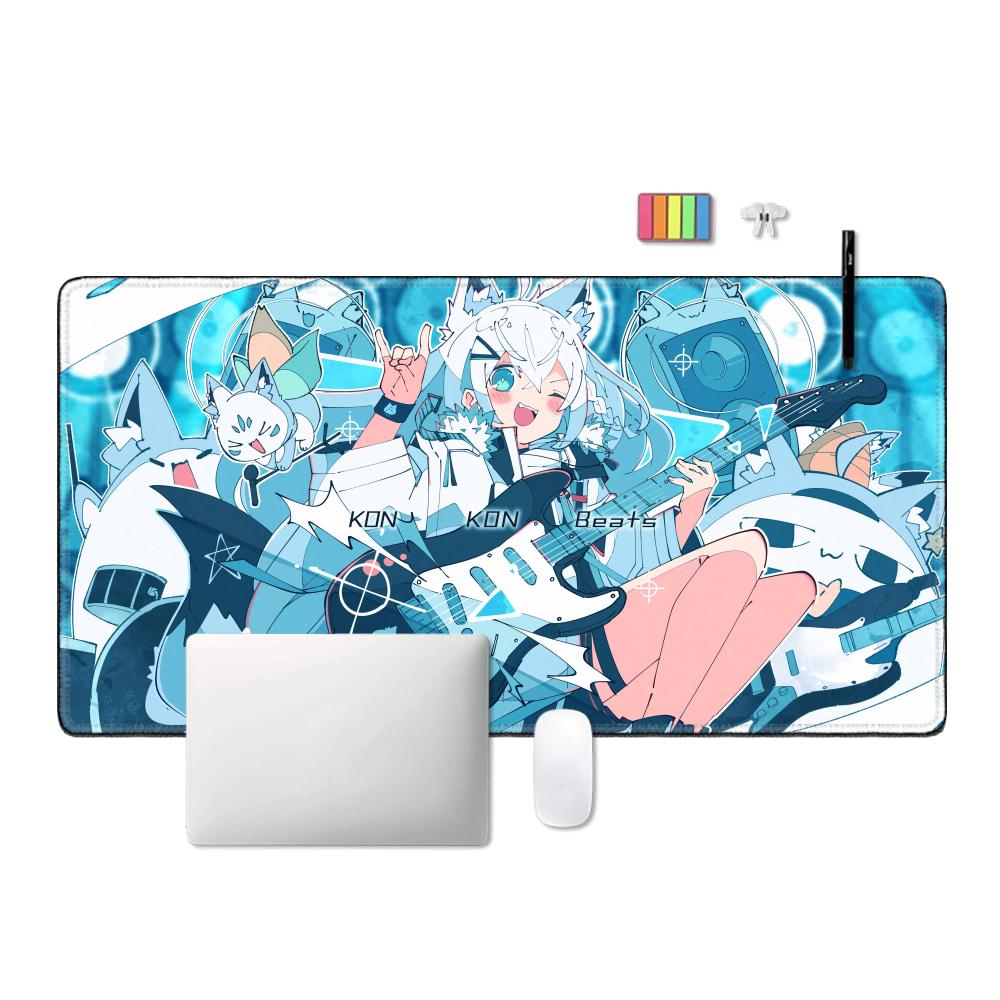 Shirakami Fubuki Mouse Pad แล็ - Gaming Accessories White บทวิจารณ์และราคา