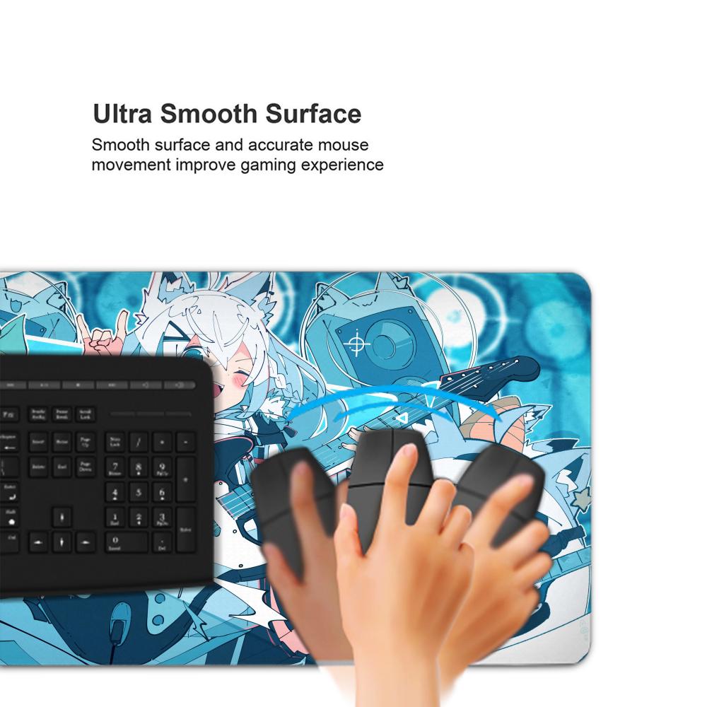 Shirakami Fubuki Mouse Pad แล็ - Gaming Accessories White บทวิจารณ์และราคา