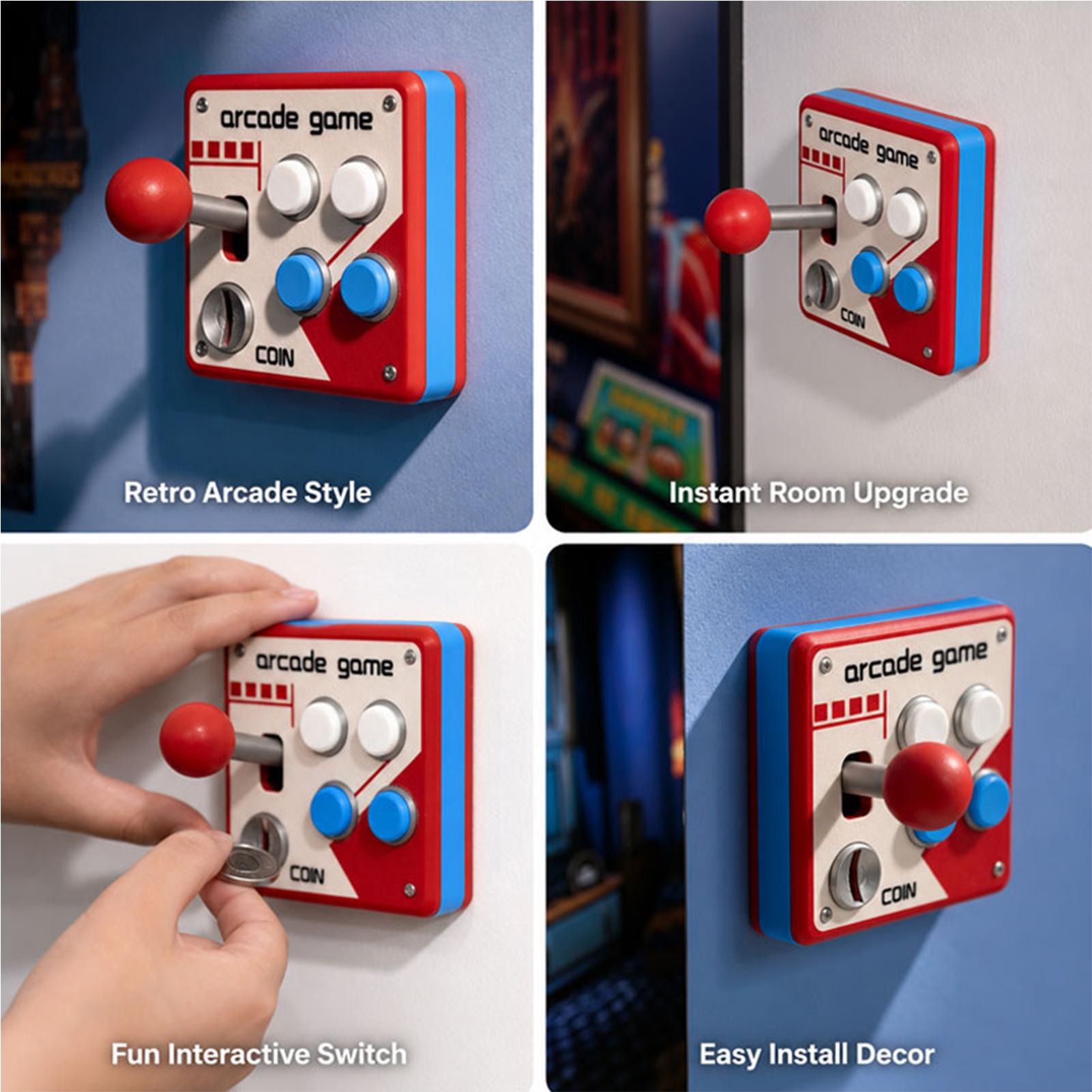 ฝาครอบสวิตช์ไฟเกมอาร์เคดสไตล์เ - Gaming Accessories Room บทวิจารณ์และราคา