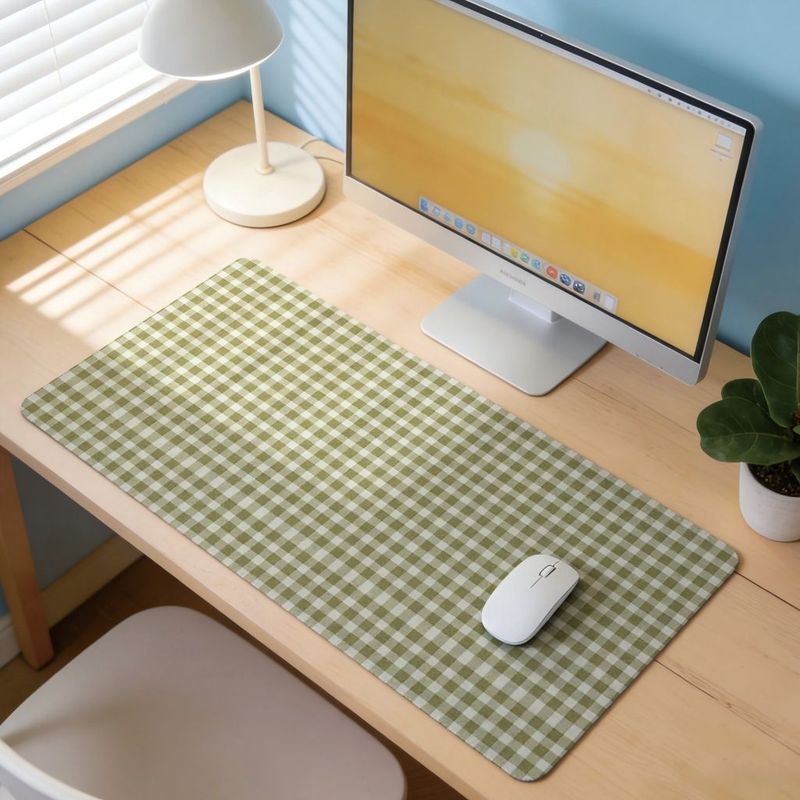 แผ่นรองเมาส์ลายตารางสีเขียวมะก - Gaming Accessories Officeworks บทวิจารณ์และราคา