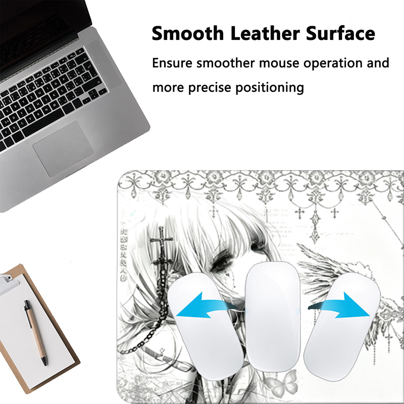 แผ่นรองเมาส์หนังสีดำสีขาวอะนิเ - Gaming Accessories White บทวิจารณ์และราคา