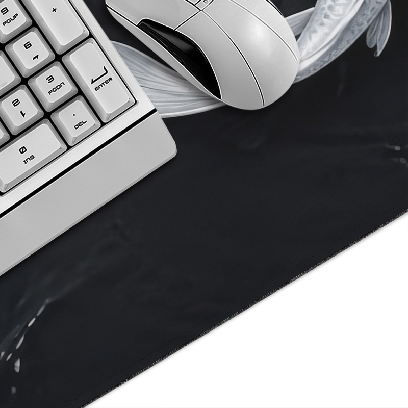 แผ่นรองเมาส์ลายปลาคาร์ฟสีดำขาว - Gaming Accessories White บทวิจารณ์และราคา